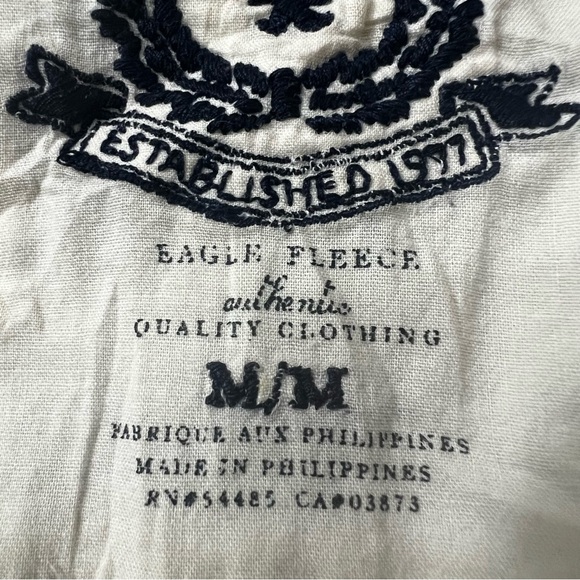 Vintage American Eagle Fleece Pullover Hoodie Blue Y2K Distressed Grunge Size M - Picture 7 of 9